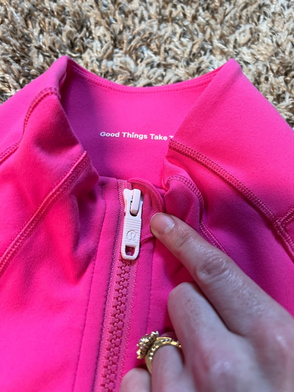 Lululemon Define Cropped Half Zip *Luon Sonic Pink - Picture 3 of 8